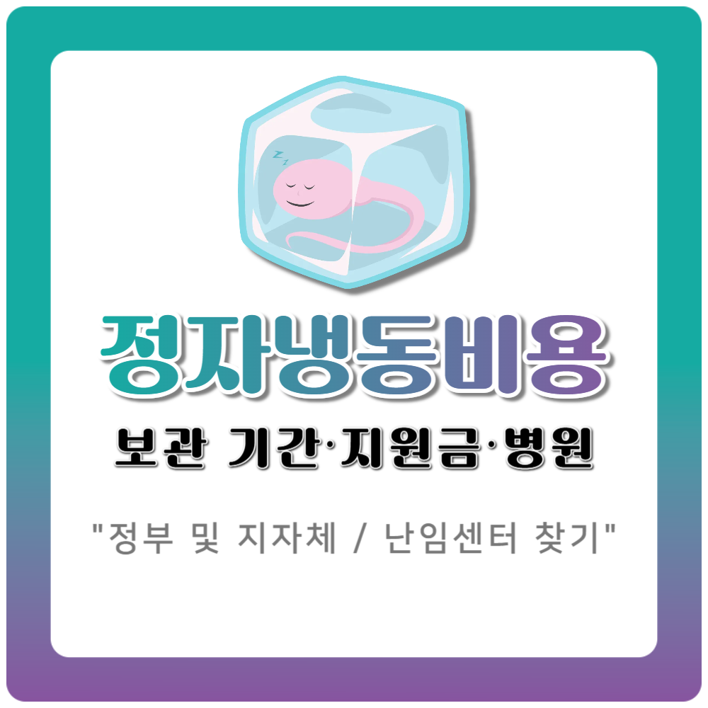 정자 냉동 비용 완전정리｜보관 기간·지원금·병원 선택까지 한눈에