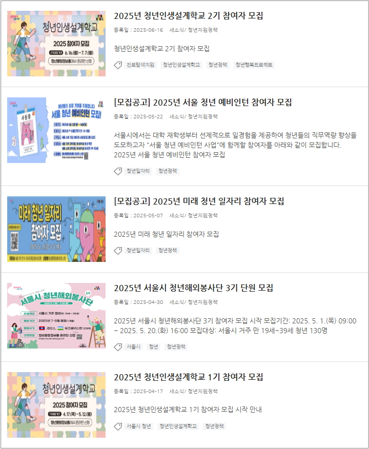 청년몽땅정보통 지원금과 청년수당 공식 가이드