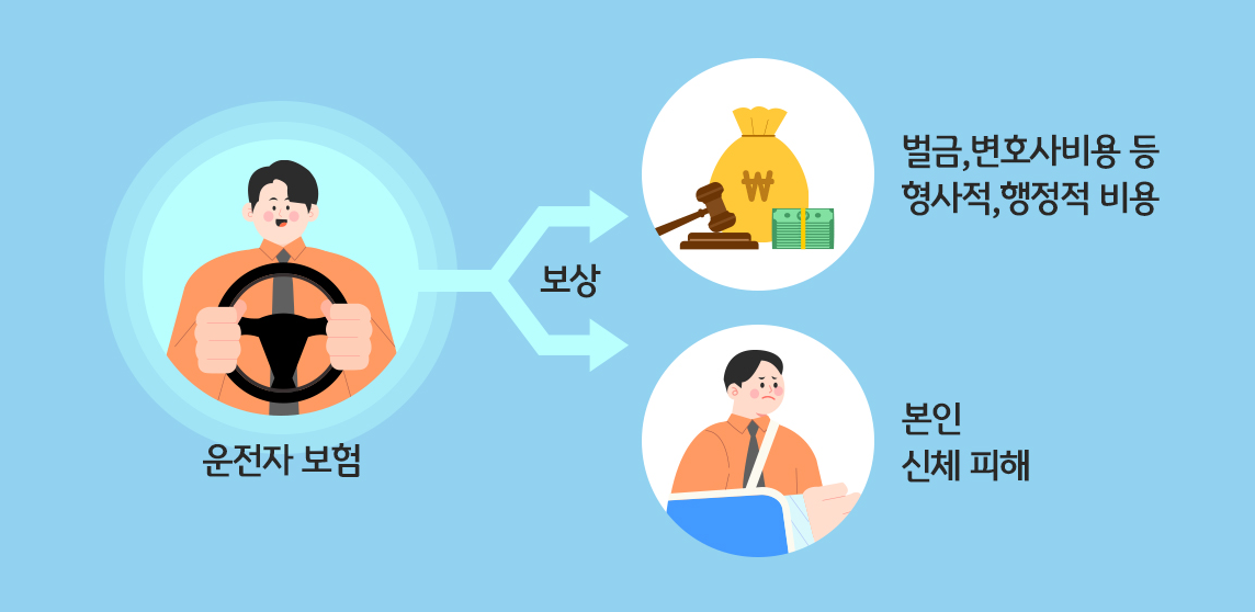 운전자보험 보장 구조와 자동차보험 차이