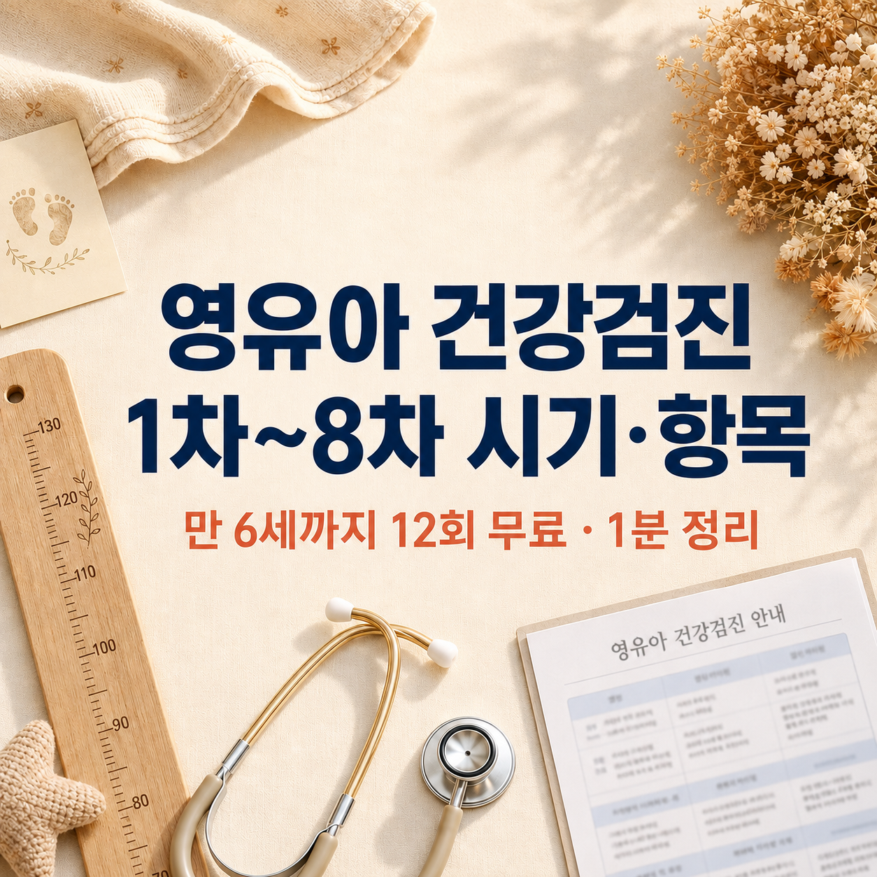 영유아 건강검진 시기 1차부터 8차까지, 항목 검진기관 총정리